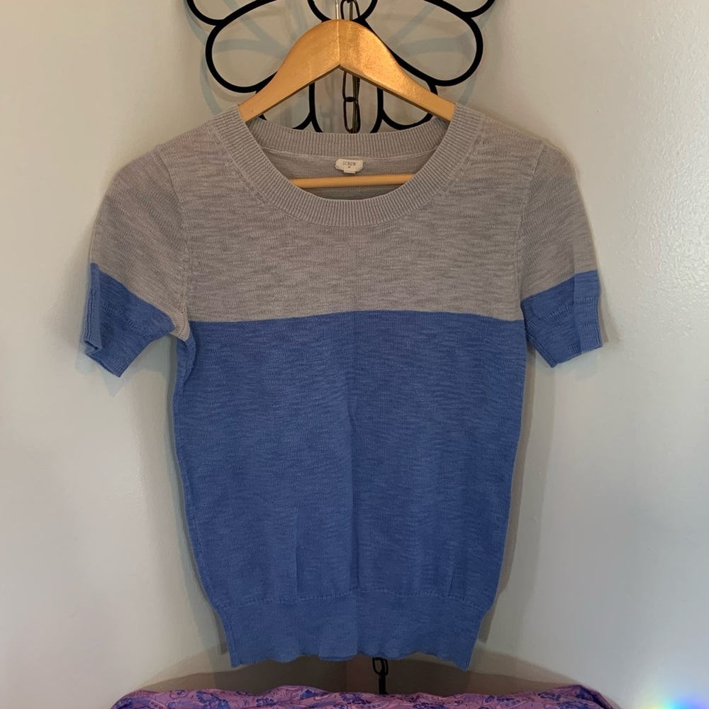 Two J. Crew Factory Periwinkle Sweaters - Picture 8 of 13